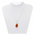 GENUINE BALTIC AMBER & STERLING SILVER UNIQUE HANDMADE NECKLACE