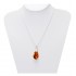 GENUINE BALTIC AMBER & STERLING SILVER UNIQUE HANDMADE NECKLACE