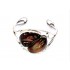 GENUINE HAND MADE BALTIC AMBER & STERLING SILVER BANGLE
