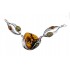 GENUINE BALTIC AMBER & STERLING SILVER UNIQUE HAND MADE NECKLACE