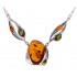 GENUINE BALTIC AMBER & STERLING SILVER UNIQUE HAND MADE NECKLACE
